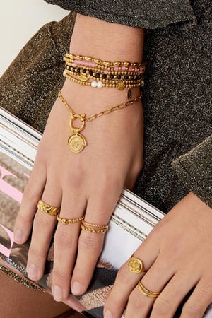 Armband Beads Spheres Goldfarbe Edelstahl h5 Bild3